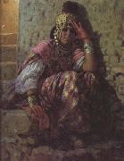 Etienne Dinet Une Ouled Nail (mk32) oil painting on canvas